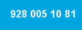 928 005 10 81 928 005 10 81